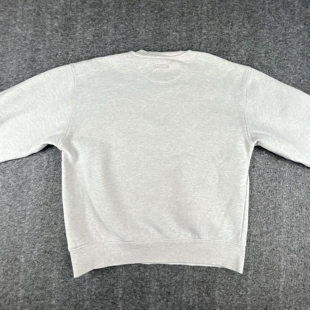 Aritzia Fleece Perfect Crew Sweatshirt Women's XS Cozy Fleece Ivory White Lounge - Picture 2 of 9